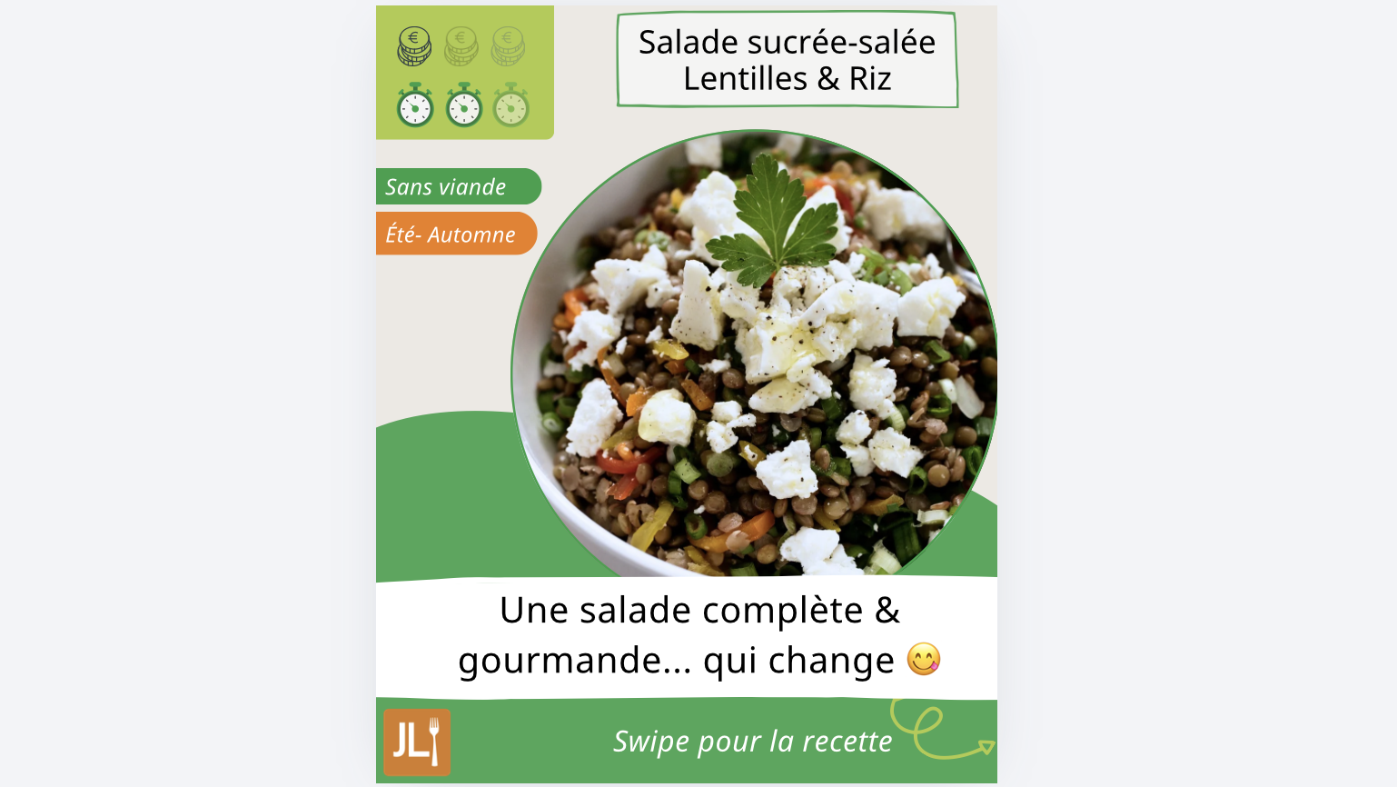 Recette de salade de lentilles
